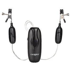 Cleme Sfârcuri Cu Vibrații Negru pe SexLab
