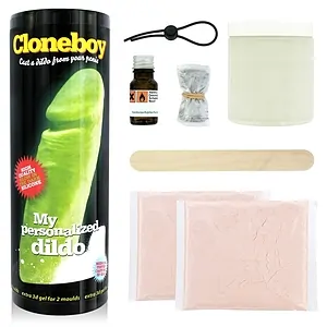 Clona Pentru Penis Cu Dildo Glow In The Dark Verde pe SexLab