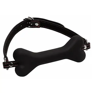 Căluș Master Series Formă De Os Negru pe SexLab