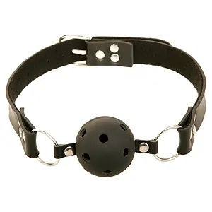 Căluș Sexual Breathable Ball Negru pe SexLab