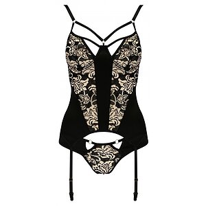 Corset Cașmir Victoria Negru pe SexLab