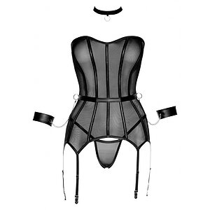 Corset Cottelli Collection Avery Negru pe SexLab