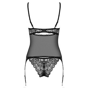 Corset Cu Șnur Obsessive Contica Negru S-M