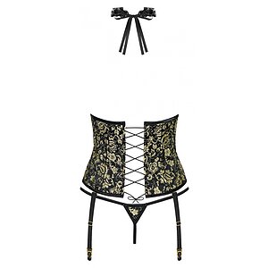 Corset Fara Cupe Obsessive Shelle Negru L-XL