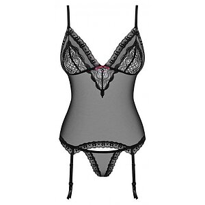 Corset Obsessive 820-COR Negru pe SexLab