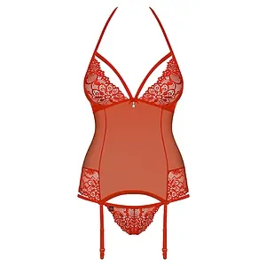 Corset Obsessive 838-COR Roșu pe SexLab