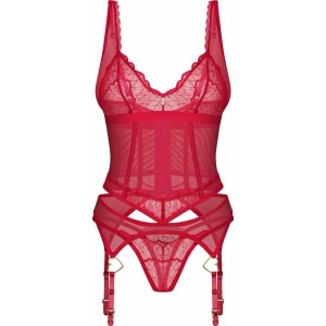 Corset Obsessive Cupide Desir Roșu S-M