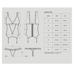 Corset Obsessive Emperita Negru S-M