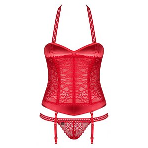 Corset Obsessive Flameria Rosu pe SexLab