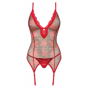 Corset Obsessive Jollymore Roșu XL-2XL