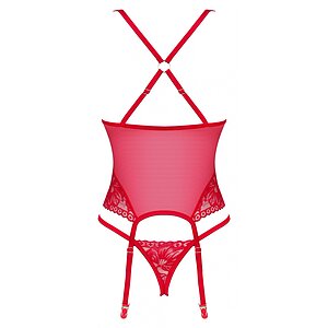 Corset Obsessive Lacelove Roșu XS-S