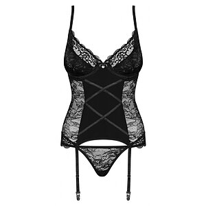 Corset Obsessive Laurise Negru pe SexLab