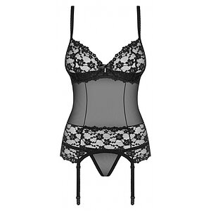 Corset Obsessive Letica Negru pe SexLab