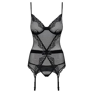 Corset Obsessive Lustella Negru pe Sexlab.ro