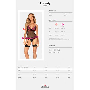 Corset Obsessive Rosenty Roz XS-S