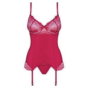 Corset Roșu Obsessive Rosalyne pe SexLab