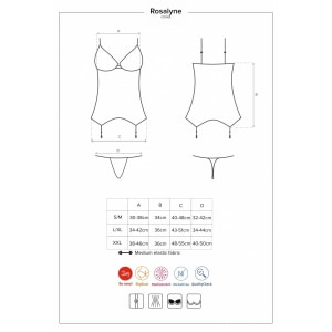 Corset Rosu Obsessive Rosalyne L-XL
