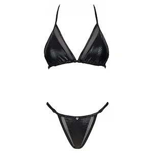 Costum Baie 2 Piese Obsessive Punta Negra Negru pe SexLab