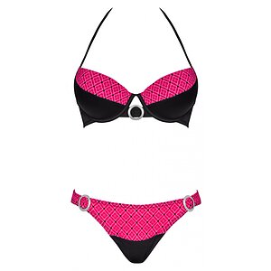 Costum Baie Doua Piese Cu Sustinere Pentru Sani Xl Costum Baie Doua Piese Roz Xl Sutien Buretat