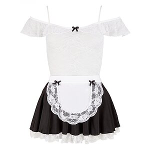 Costum Cottelli Collection Maids Dress Alb pe Sexlab.ro