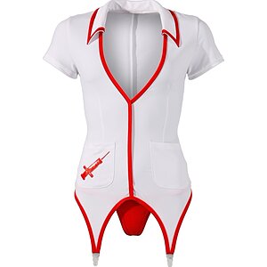 Costum Cottelli Collection Nurses Dress Alb pe SexLab