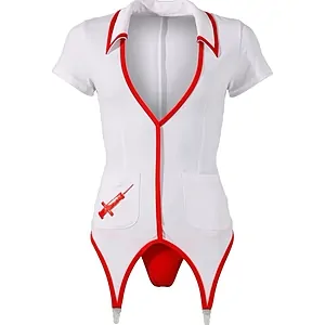 Costum Cottelli Collection Nurses Dress Alb pe SexLab