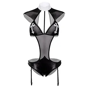 Costum Daring Intimates Not So Holy Negru pe SexLab