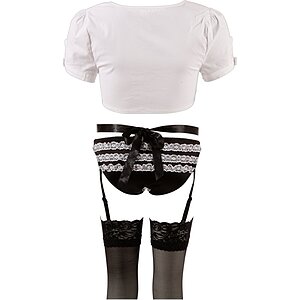 Costum Emmalyn Menajeră Cottelli Collection Negru XL