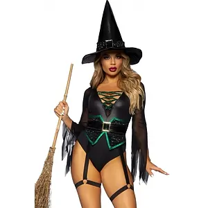 Costum Leg Avenue Classic Witch Negru pe SexLab