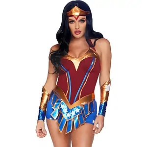 Costum Leg Avenue Heart Stopping Hero Multicolor pe SexLab