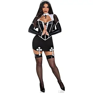 Costum Leg Avenue Holy Hottie Dress Negru Costum Leg Avenue Holy Hottie Dress Negru pe SexLab