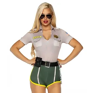 Costum Leg Avenue Hot Cop Verde pe SexLab