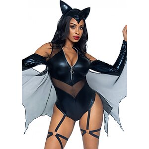 Costum Leg Avenue Midnight Bat Negru pe SexLab