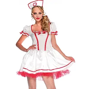 Costum Leg Avenue Naughty Nurse Alb pe SexLab