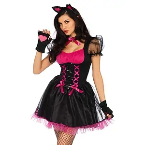 Costum Leg Avenue Pretty Kitty Negru pe SexLab