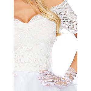 Costum Mireasă Leg Avenue Alb S-M