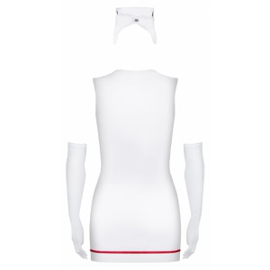 Costum Obsessive Emergency Dress Cu Stetoscop Alb S-M