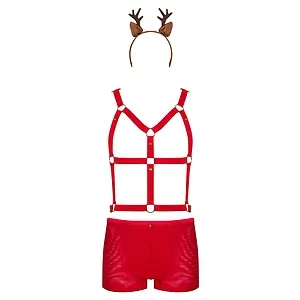 Costum Obsessive Mr. Reindy Roșu pe SexLab