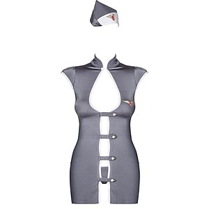 Costum Obsessive Stewardesă Gri pe SexLab