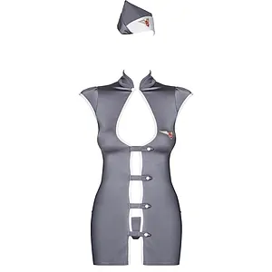 Costum Obsessive Stewardesă Gri pe SexLab