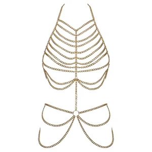 Cottelli Collection – Lanț De Corp Sofisticat Auriu pe Sexlab.ro