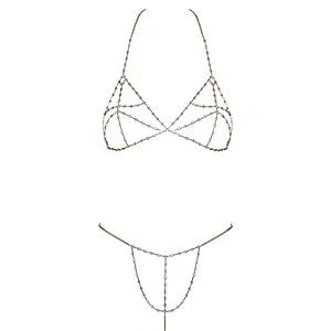 Cottelli Set Lanț Auriu cu Ștrasuri, 2 Piese Cottelli Set Lanț Auriu cu Ștrasuri, 2 Piese pe Sexlab.ro