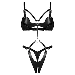Crotchless Body Dame Controle Negru Crotchless Body Dame Controle Negru pe SexLab