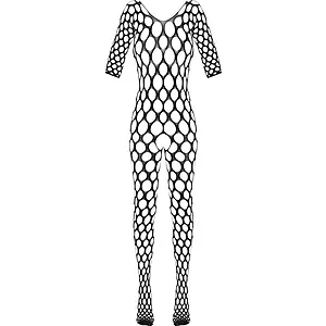 Crotchless Catsuit Cottelli Collection Forbidden Negru pe SexLab