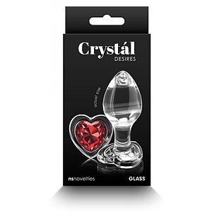 Crystal Desires Red Heart M Transparent