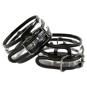 Cătușe Bare Bondage Ankle Negru pe SexLab