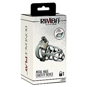 Cușcă Penis Male Chastity Device Argintiu
