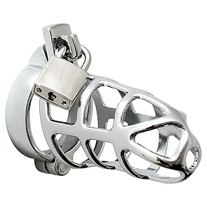 Cușcă Penis Male Chastity Device Argintiu Cușcă Penis Male Chastity Device Argintiu pe SexLab