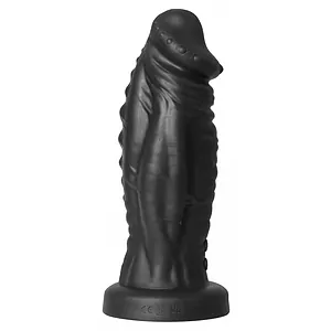 Dildo Waterproof Ipx7 Pentru Dus Si Cada Dildo Negru Monster Cu Ventuza Si Vibratii