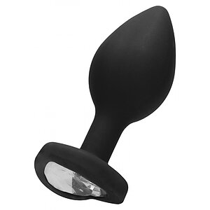 Diamond Heart Anal Plug Negru Regular pe Sexlab.ro